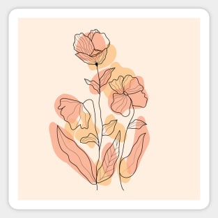 Botanical Floral illustration Sticker